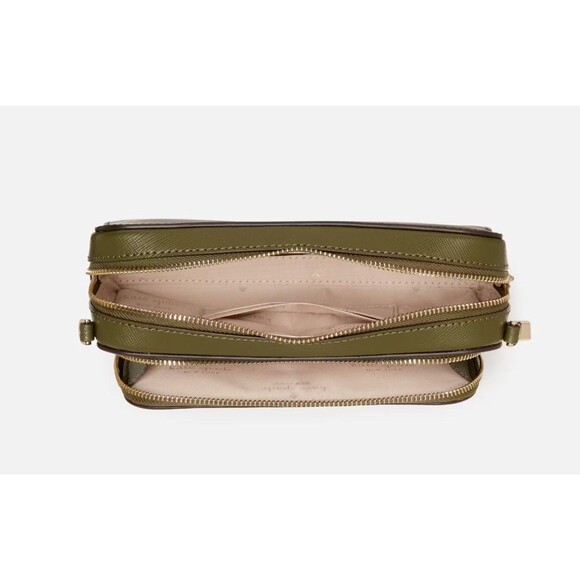 New Kate Spade Staci Dual Zip Around Crossbody Seaweed - Picture 4 of 5